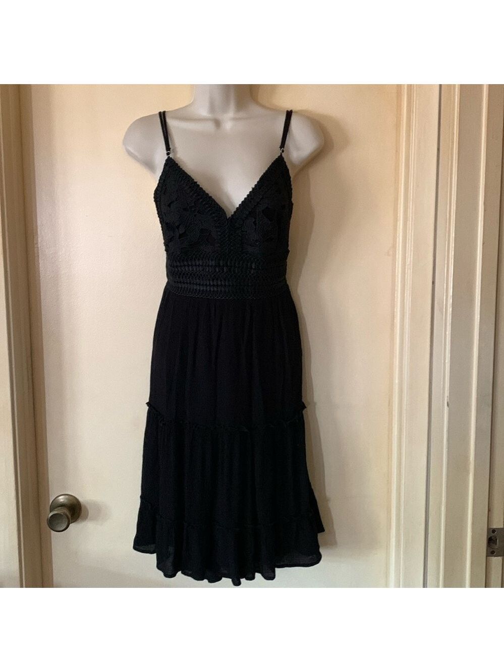 Love Tree black boho sundress size L
